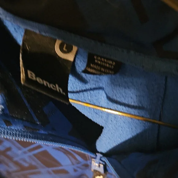 Bench Blue Patterned Zip-Up Jacket - Picture 3 of 4